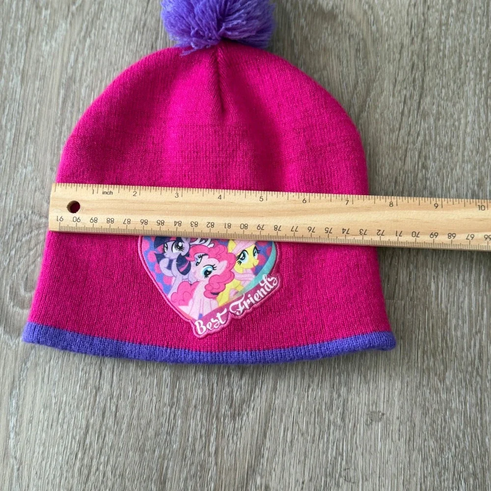 My Little Pony Best Friends Pink Pom Winter Beanie Hat Hasbro 2014 Girls OSFM